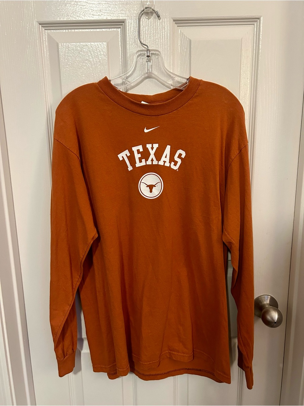 Nike Men's Texas Long Sleeve Shirt in Burnt Orange